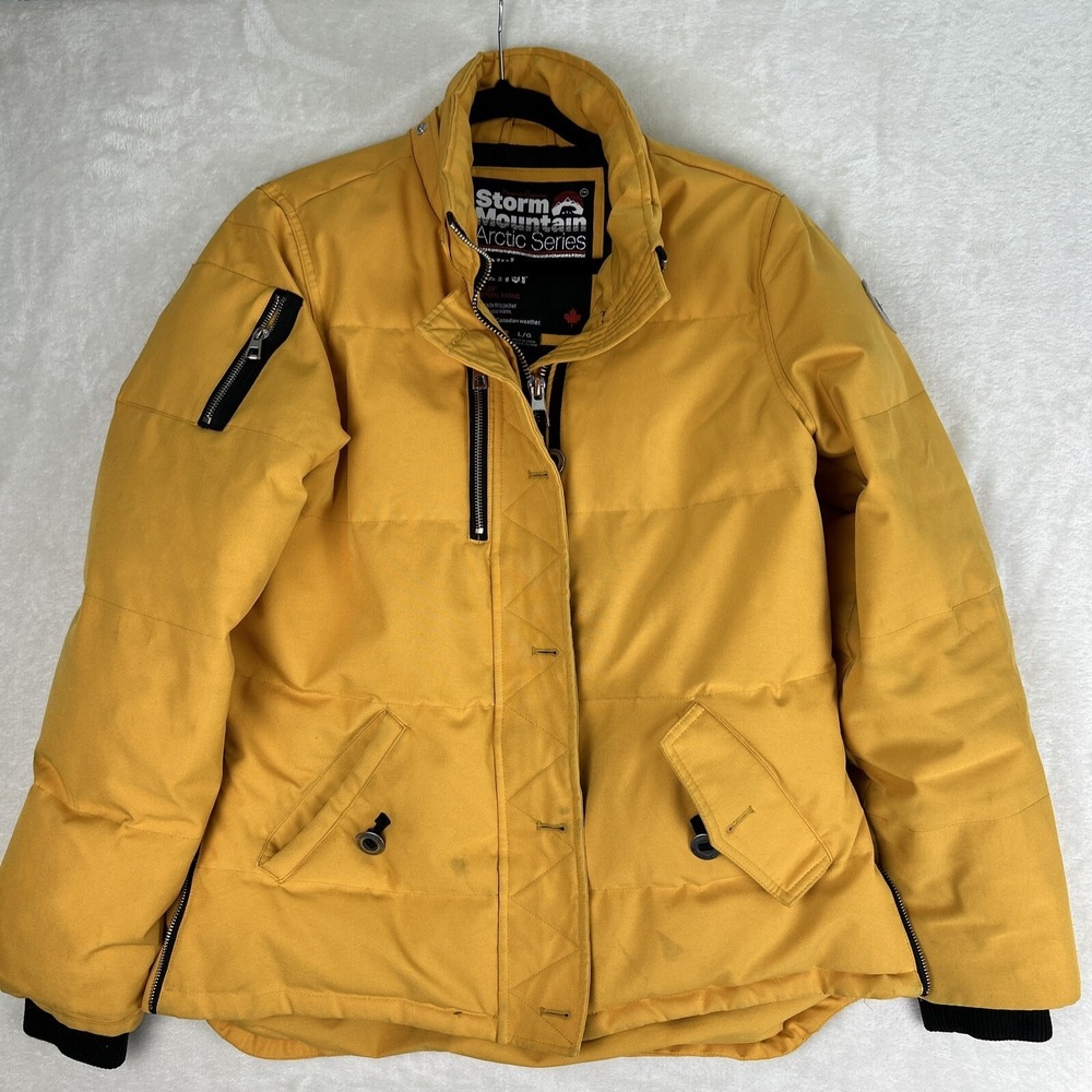 Storm Mountain Artic Series Lewis Puffer Winter Jacket Women Large Yellow